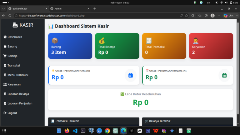 Source Code Aplikasi Web – Kasir